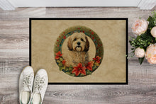 Load image into Gallery viewer, Havanese Christmas Flowers Doormat
