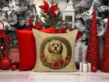 Load image into Gallery viewer, Havanese Christmas Flowers Throw Pillow