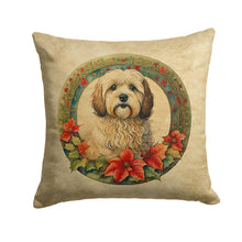Load image into Gallery viewer, Havanese Christmas Flowers Throw Pillow