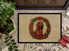 Load image into Gallery viewer, Irish Setter Christmas Flowers Doormat