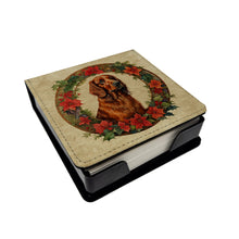 Load image into Gallery viewer, Irish Setter Christmas Flowers PU Leather Note Paper Holder