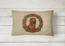 Load image into Gallery viewer, Irish Setter Christmas Flowers Throw Pillow