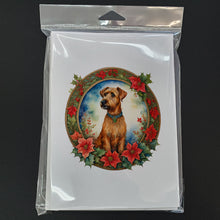Load image into Gallery viewer, Irish Terrier Christmas Flowers Greeting Cards - Blank Note Cards – 8-Pack of Artist-Designed Cards with Envelopes