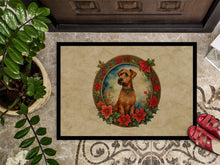 Load image into Gallery viewer, Irish Terrier Christmas Flowers Doormat