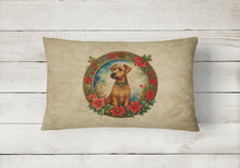 Load image into Gallery viewer, Irish Terrier Christmas Flowers Throw Pillow