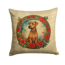 Load image into Gallery viewer, Irish Terrier Christmas Flowers Throw Pillow - 14x14 Decorative Pillow – Art for Your Home &amp; Patio