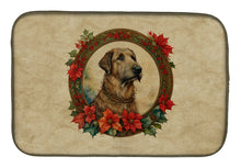 Load image into Gallery viewer, Irish Wolfhound Christmas Flowers Dish Drying Mat