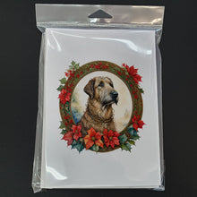 Load image into Gallery viewer, Irish Wolfhound Christmas Flowers Greeting Cards - Blank Note Cards – 8-Pack of Artist-Designed Cards with Envelopes