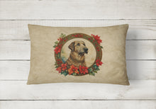 Load image into Gallery viewer, Irish Wolfhound Christmas Flowers Throw Pillow