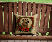 Load image into Gallery viewer, Irish Wolfhound Christmas Flowers Throw Pillow - 14x14 Decorative Pillow – Art for Your Home &amp; Patio