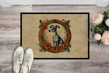 Load image into Gallery viewer, Italian Greyhound Christmas Flowers Doormat
