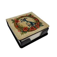 Load image into Gallery viewer, Italian Greyhound Christmas Flowers PU Leather Note Paper Holder