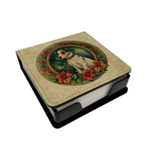Load image into Gallery viewer, Jack Russell Terrier Christmas Flowers PU Leather Note Paper Holder