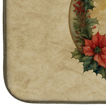Load image into Gallery viewer, Keeshond Christmas Flowers Dish Drying Mat