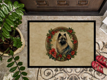 Load image into Gallery viewer, Keeshond Christmas Flowers Doormat
