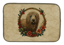 Load image into Gallery viewer, Komondor Christmas Flowers Dish Drying Mat