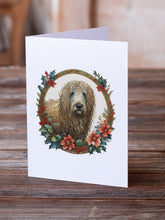 Load image into Gallery viewer, Komondor Christmas Flowers Greeting Cards - Blank Note Cards – 8-Pack of Artist-Designed Cards with Envelopes