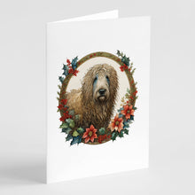 Load image into Gallery viewer, Komondor Christmas Flowers Greeting Cards - Blank Note Cards – 8-Pack of Artist-Designed Cards with Envelopes