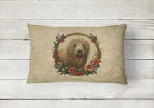 Load image into Gallery viewer, Komondor Christmas Flowers Throw Pillow
