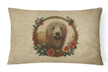 Load image into Gallery viewer, Komondor Christmas Flowers Throw Pillow