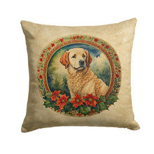 Load image into Gallery viewer, Kuvasz Christmas Flowers Throw Pillow - 14x14 Decorative Pillow – Art for Your Home &amp; Patio