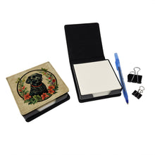 Load image into Gallery viewer, Labrador Retriever Christmas Flowers PU Leather Note Paper Holder