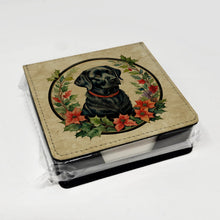 Load image into Gallery viewer, Labrador Retriever Christmas Flowers PU Leather Note Paper Holder