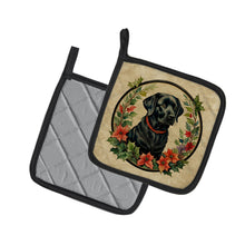 Load image into Gallery viewer, Labrador Retriever Christmas Flowers Pot Holders - Set of 2 Decorative Kitchen Helpers | Made in the USA