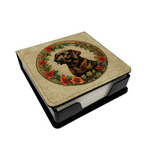 Load image into Gallery viewer, Labrador Retriever Christmas Flowers PU Leather Note Paper Holder