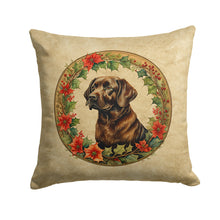 Load image into Gallery viewer, Labrador Retriever Christmas Flowers Throw Pillow - 14x14 Decorative Pillow – Art for Your Home &amp; Patio