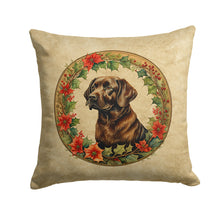 Load image into Gallery viewer, Labrador Retriever Christmas Flowers Throw Pillow