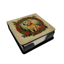 Load image into Gallery viewer, Labrador Retriever Christmas Flowers PU Leather Note Paper Holder