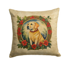 Load image into Gallery viewer, Labrador Retriever Christmas Flowers Throw Pillow