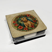 Load image into Gallery viewer, Lakeland Terrier Christmas Flowers PU Leather Note Paper Holder