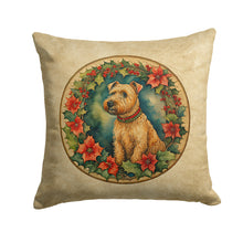 Load image into Gallery viewer, Lakeland Terrier Christmas Flowers Throw Pillow