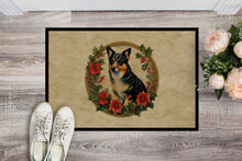 Load image into Gallery viewer, Lancashire Heeler Christmas Flowers Doormat