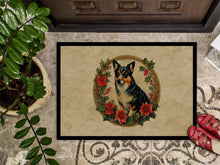 Load image into Gallery viewer, Lancashire Heeler Christmas Flowers Doormat