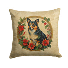 Load image into Gallery viewer, Lancashire Heeler Christmas Flowers Throw Pillow - 14x14 Decorative Pillow – Art for Your Home &amp; Patio