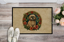 Load image into Gallery viewer, Lhasa Apso Christmas Flowers Doormat-24x36 Indoor / Outdoor Rug | Made in USA