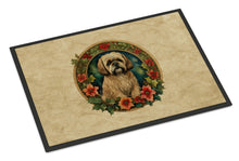 Load image into Gallery viewer, Lhasa Apso Christmas Flowers Doormat