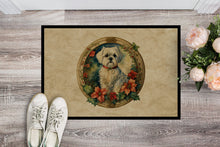 Load image into Gallery viewer, Maltese Christmas Flowers Doormat