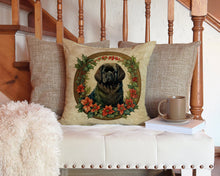 Load image into Gallery viewer, Newfoundland Christmas Flowers Throw Pillow - 14x14 Decorative Pillow – Art for Your Home &amp; Patio