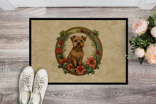 Load image into Gallery viewer, Norfolk Terrier Christmas Flowers Doormat