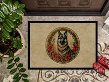 Load image into Gallery viewer, Norwegian Elkhound Christmas Flowers Doormat-24x36 Indoor / Outdoor Rug | Made in USA