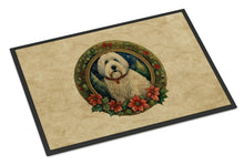 Load image into Gallery viewer, Old English Sheepdog Christmas Flowers Doormat
