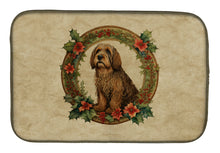 Load image into Gallery viewer, Otterhound Christmas Flowers Dish Drying Mat
