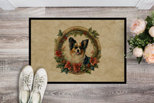 Load image into Gallery viewer, Papillon Christmas Flowers Doormat-24x36 Indoor / Outdoor Rug | Made in USA
