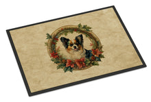 Load image into Gallery viewer, Papillon Christmas Flowers Doormat-24x36 Indoor / Outdoor Rug | Made in USA