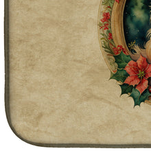 Load image into Gallery viewer, Pomeranian Christmas Flowers Dish Drying Mat