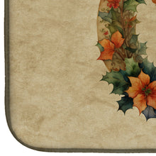 Load image into Gallery viewer, Poodle Christmas Flowers Dish Drying Mat
